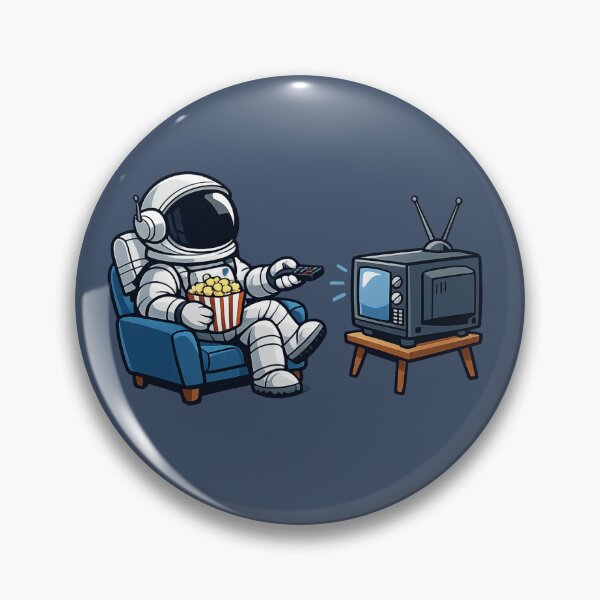 Item preview, Astronaut Watching TV designed and sold by BROHLine Studio.