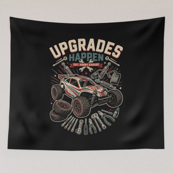 Item preview, Upgrades Happen - RC Racing Mechanic Vintage designed and sold by No Excuses Supply.