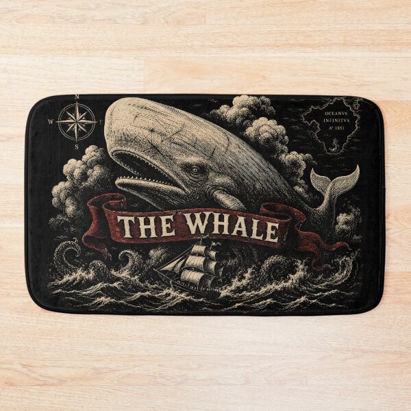 Item preview, Moby Dick The Whale Vintage Maritime Map Engraving Art designed and sold by Fenay Designs.