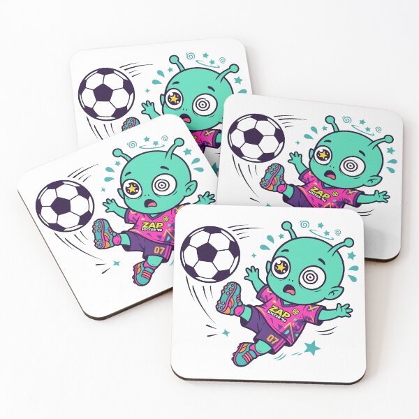Item preview, Dizzy Alien Soccer Player Retro Cartoon designed and sold by dvsarts26.