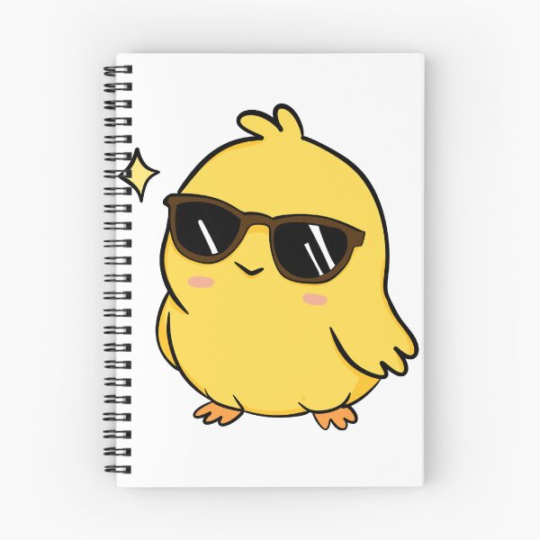 Item preview, Cool Chick with Sunglasses Cute Kawaii Yellow Baby Bird Sticker designed and sold by LYAN-STORE.