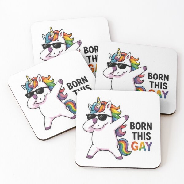Item preview, Born This Gay Dabbing Unicorn Pride designed and sold by Pixanova.