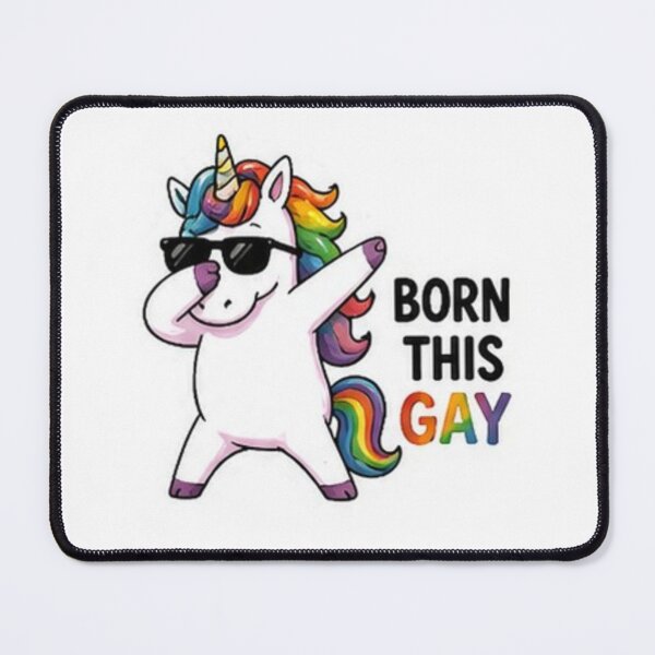 Item preview, Born This Gay Dabbing Unicorn Pride designed and sold by Pixanova.