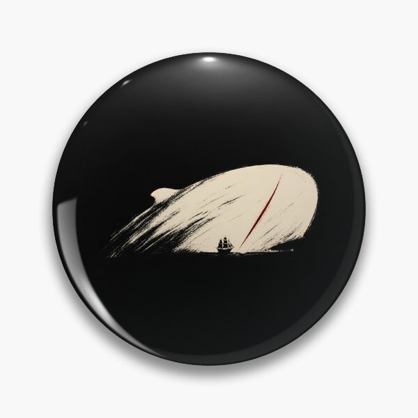Item preview, Moby Dick Minimalist White Whale Red Scar Silhouette Art designed and sold by Fenay Designs.