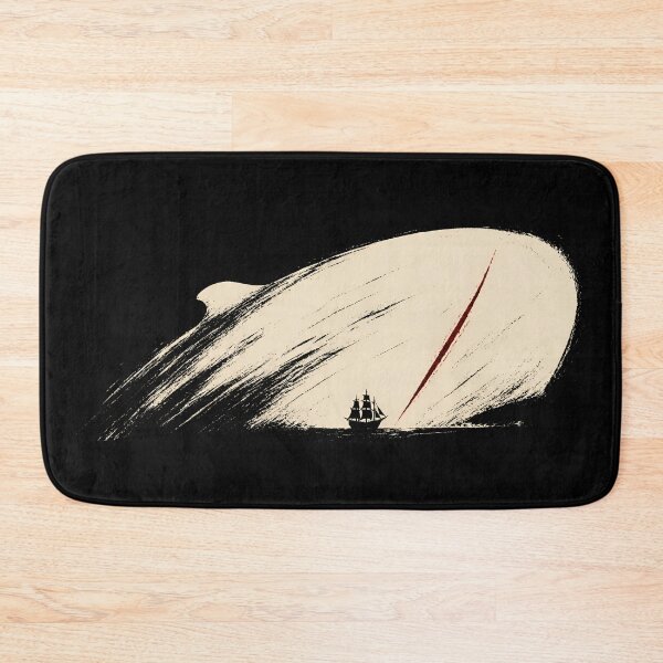 Item preview, Moby Dick Minimalist White Whale Red Scar Silhouette Art designed and sold by Fenay Designs.