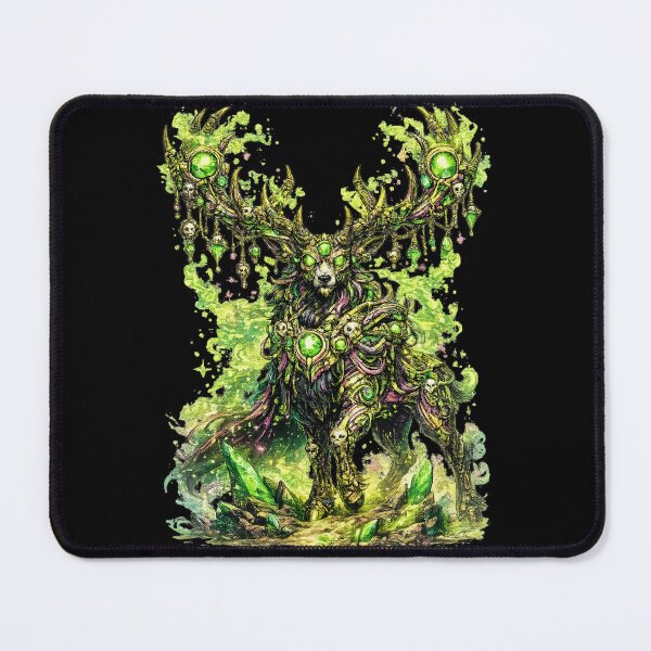 Item preview, Emerald Warden – Cybernetic Stag of Light and Shadow designed and sold by onlin3boutiqu3.