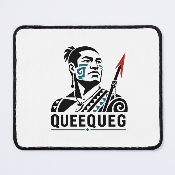 Item preview, Moby Dick Queequeg Harpoon Tribal Tattoo Graphic Art designed and sold by Fenay Designs.