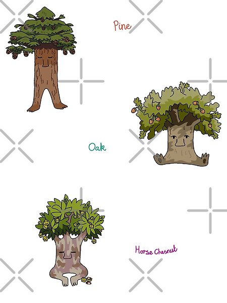 Tree Ents Sticker Pack by CC Art | Redbubble