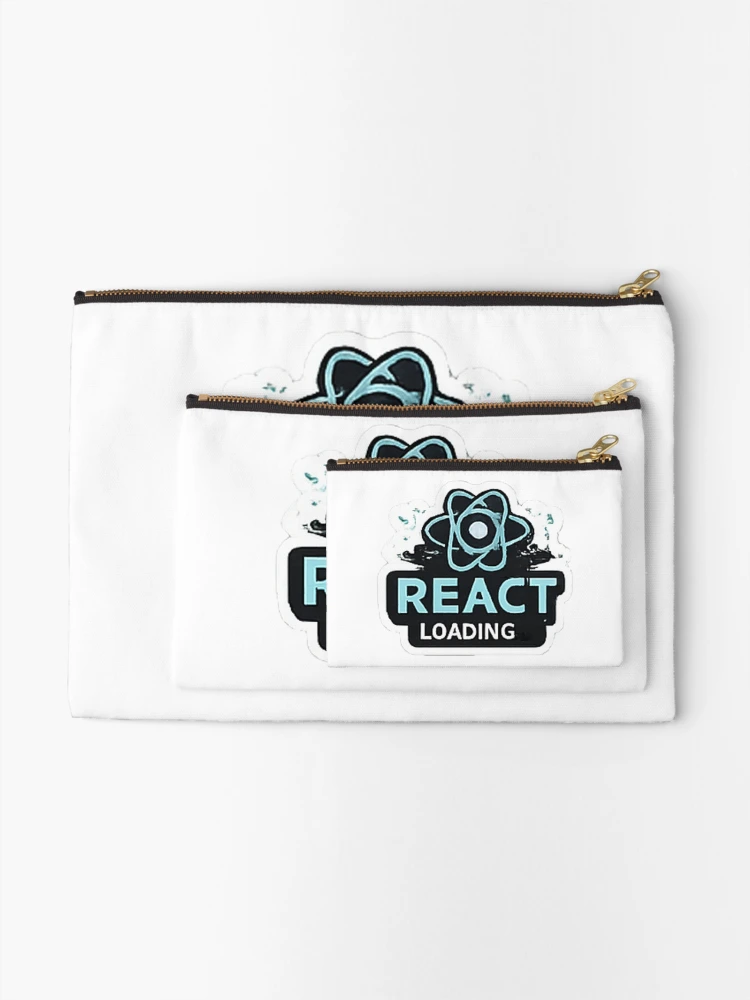 Thumbnail 2 of 4, Zipper Pouch, React Developer Loading Sticker designed and sold by FancyPlus.