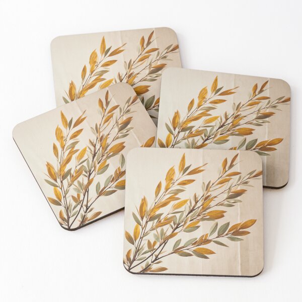 Item preview, Golden Leaves in the Wind – Elegant Botanical Illustration designed and sold by Art70shop.