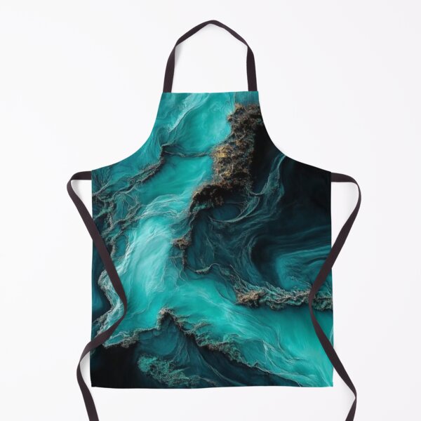 Item preview, Dark Teal and Gold Agate Texture Geode Fluid Marble Abstract designed and sold by LYAN-STORE.