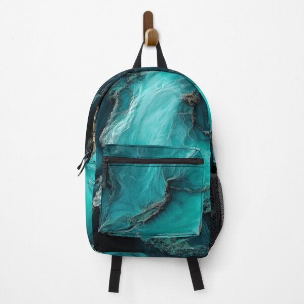Item preview, Dark Teal and Gold Agate Texture Geode Fluid Marble Abstract designed and sold by LYAN-STORE.