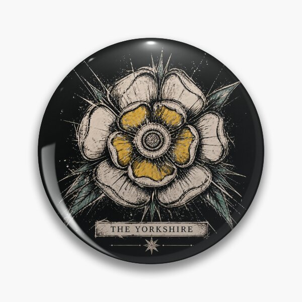 Item preview, The Yorkshire White Rose Vintage Emblem Design designed and sold by QlkaDotCom SHOP.