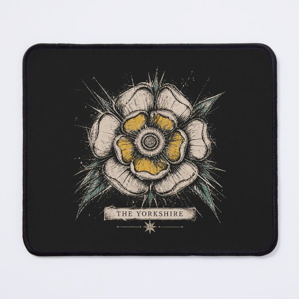 Item preview, The Yorkshire White Rose Vintage Emblem Design designed and sold by QlkaDotCom SHOP.