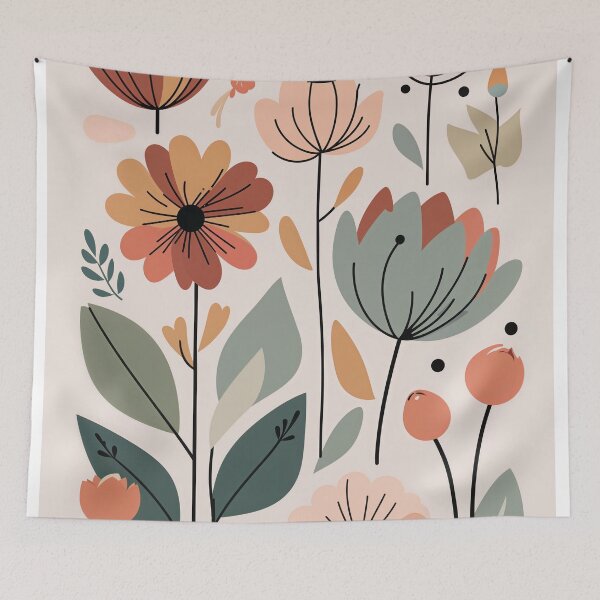 Item preview, Boho Botanical Print, Terracotta Sage Floral Art designed and sold by KHCreative2025.