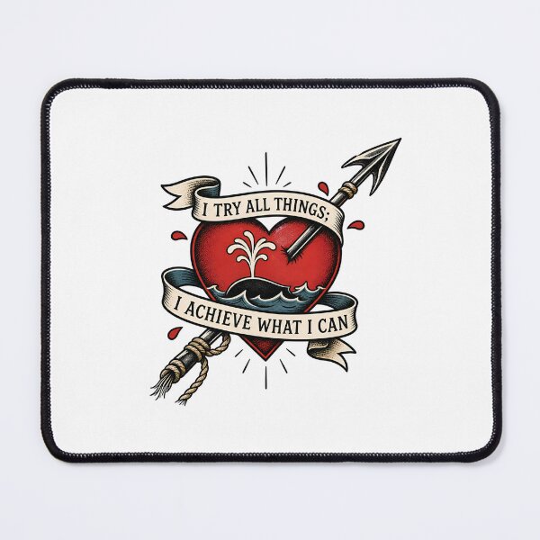 Item preview, Moby Dick American Traditional Tattoo Heart Harpoon Quote Art designed and sold by Fenay Designs.