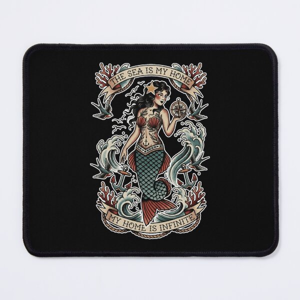Item preview, Mermaid tattoo designed and sold by Mario-Mora-Art.