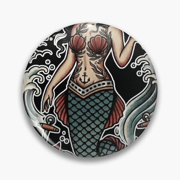 Item preview, Mermaid tattoo designed and sold by Mario-Mora-Art.