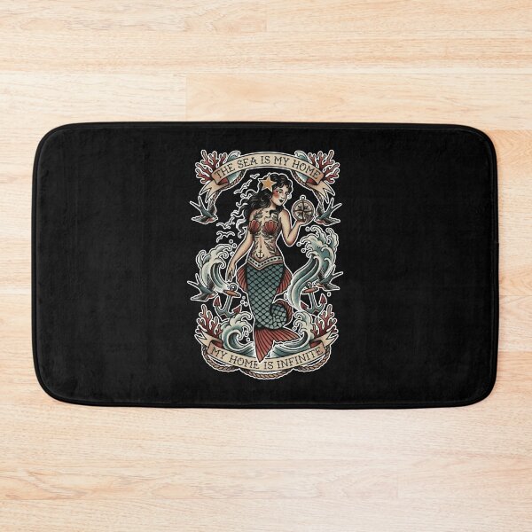 Item preview, Mermaid tattoo designed and sold by Mario-Mora-Art.