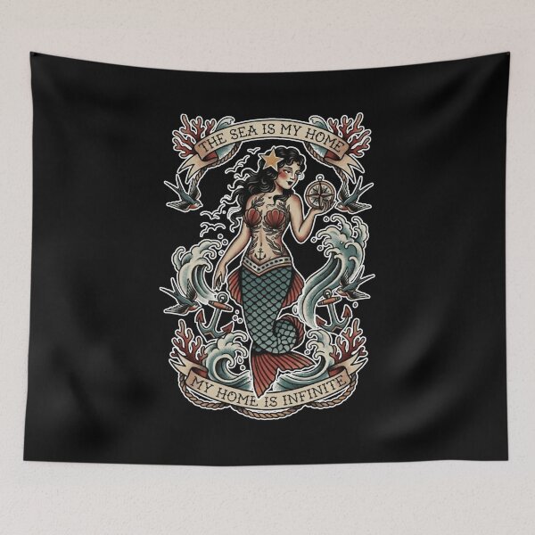 Item preview, Sirena tattoo designed and sold by Mario-Mora-Art.