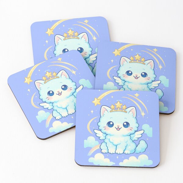 Item preview, Kawaii Angel Cat with crown and stars designed and sold by     NovaCraft.