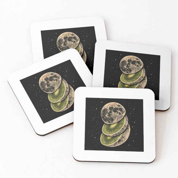 Item preview, Kiwi Moon – Surreal Lunar Kiwi Slices | Vintage Space Graphic designed and sold by KAGdesign.