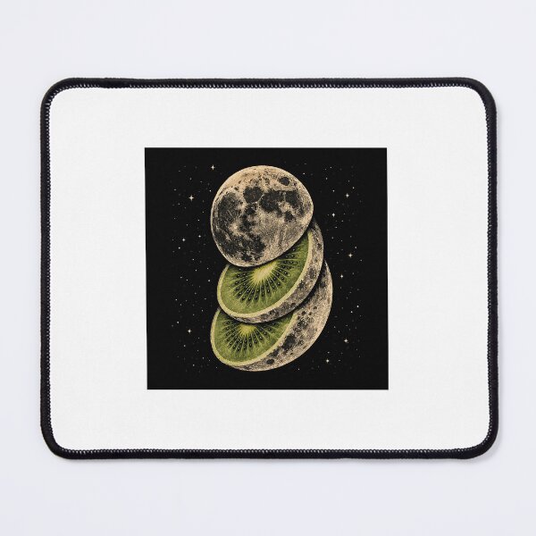 Item preview, Kiwi Moon – Surreal Lunar Kiwi Slices | Vintage Space Graphic designed and sold by KAG Studio.