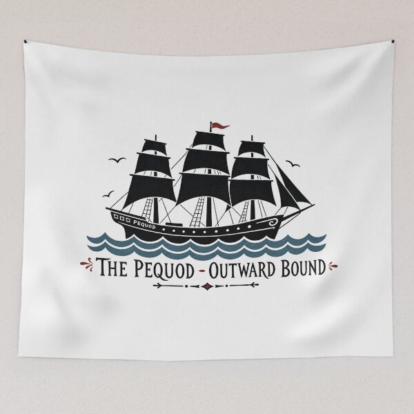 Item preview, Moby Dick The Pequod Outward Bound Classic Sailing Ship Art designed and sold by Fenay Designs.