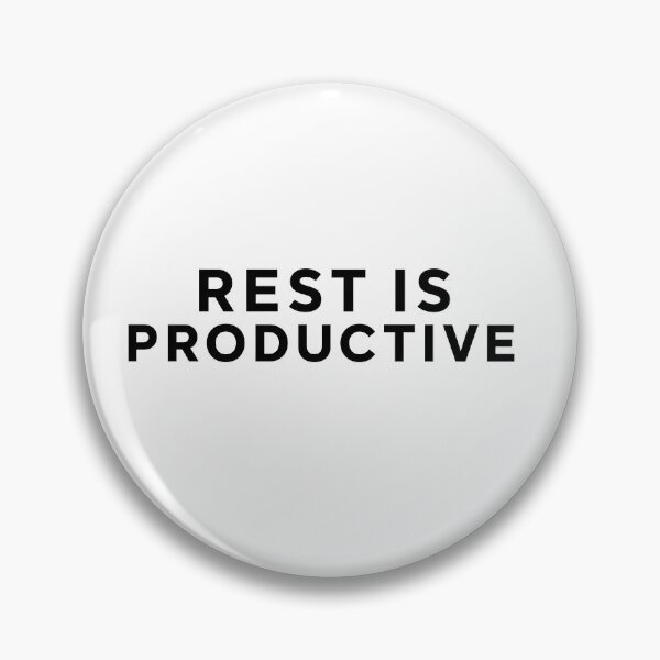 Item preview, Rest Is Productive Anti Hustle Wellness Minimalist Typography Tee Sticker Self Care Gift designed and sold by sharifex.