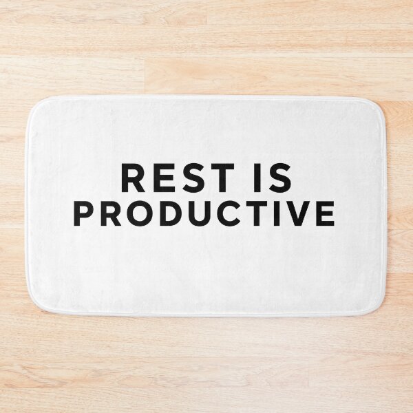 Item preview, Rest Is Productive Anti Hustle Wellness Minimalist Typography Tee Sticker Self Care Gift designed and sold by sharifex.
