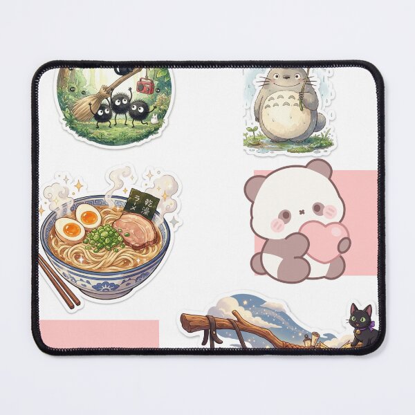 Item preview, Cute Kawaii Anime Sticker Pack Aesthetic Ramen Ghibli Inspired and Panda Cat Art designed and sold by ranivibes008.