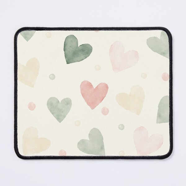 Item preview, Watercolour Heart Seamless Pattern | Pastel Heart Digital Paper | Sage Green and Blush Pink Love Repeat Print | Romantic Nursery Fabric Design | Cute Valentine Background designed and sold by mistywoodstudio.