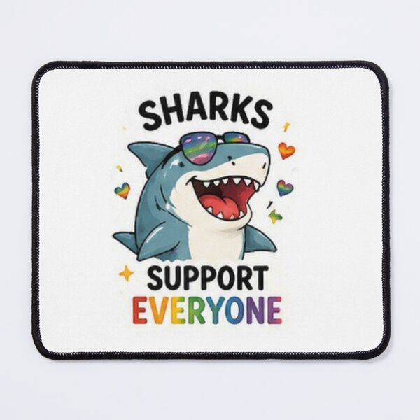Item preview, Sharks Support Everyone Pride Shark designed and sold by Pixanova.