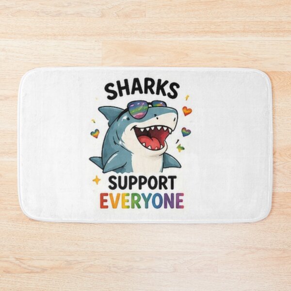 Item preview, Sharks Support Everyone Pride Shark designed and sold by Pixanova.
