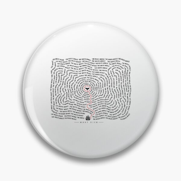Item preview, Moby Dick Spiral Word Cloud White Whale Red Map Trail Art designed and sold by Fenay Designs.