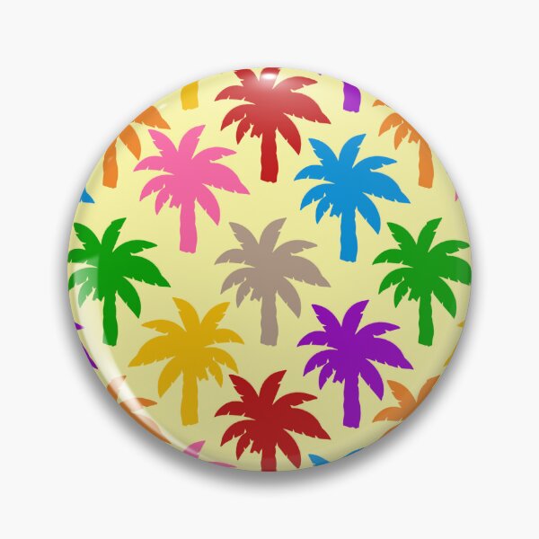 Item preview,  Colorful Rainbow Palm Trees Design - Yellow  designed and sold by PatternTitan.