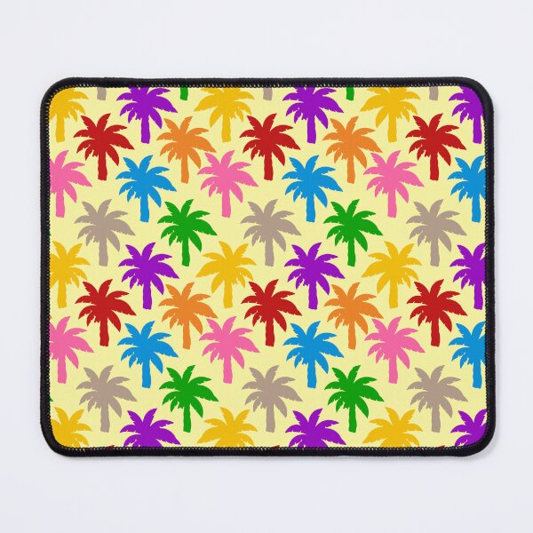 Item preview, Colorful Rainbow Palm Trees Design - Yellow designed and sold by PatternTitan.