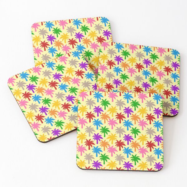 Item preview,  Colorful Rainbow Palm Trees Design - Yellow  designed and sold by PatternTitan.