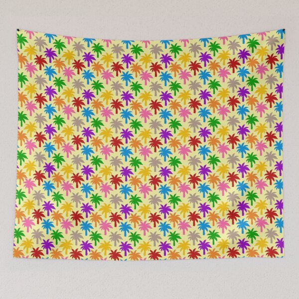 Item preview,  Colorful Rainbow Palm Trees Design - Yellow  designed and sold by PatternTitan.