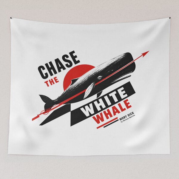 Item preview, Moby Dick Chase The White Whale Red Sun Harpoon Art designed and sold by Fenay Designs.