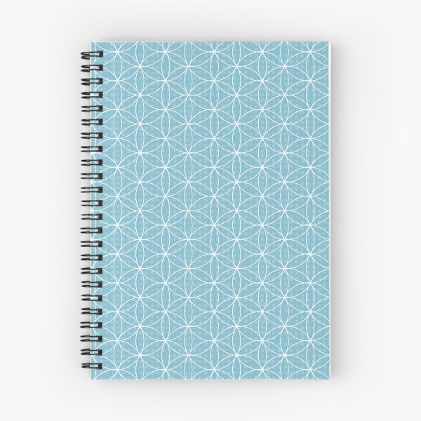 Item preview, Flower of Life geometric pattern blue and white designed and sold by KateKeoganDesign.