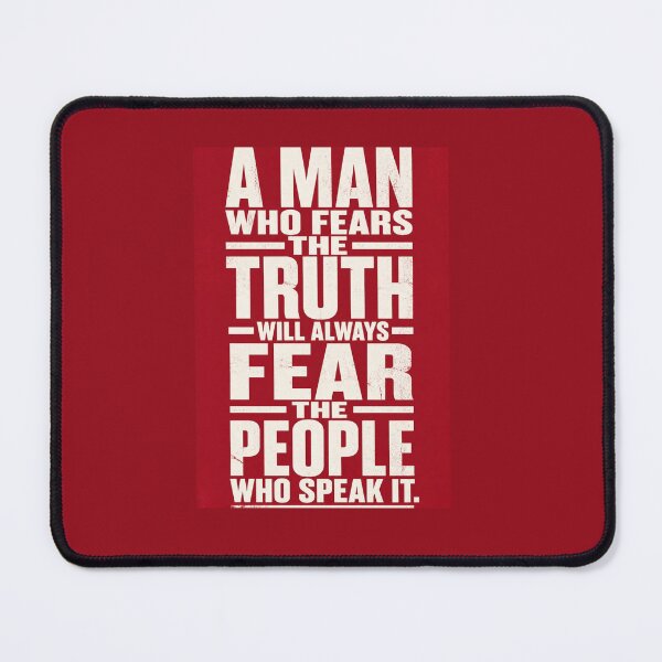 Item preview, A man who fears the truth will always fear the people who speak it. | RED  Bold Political Quote Poster designed and sold by The Digital Compass.