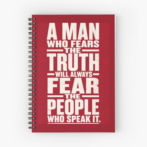 Item preview, A man who fears the truth will always fear the people who speak it. | RED  Bold Political Quote Poster designed and sold by The Digital Compass.