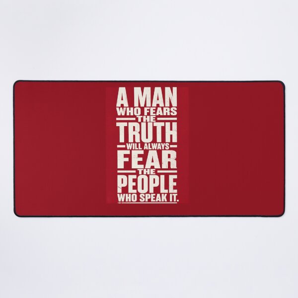 Item preview, A man who fears the truth will always fear the people who speak it. | RED  Bold Political Quote Poster designed and sold by The Digital Compass.