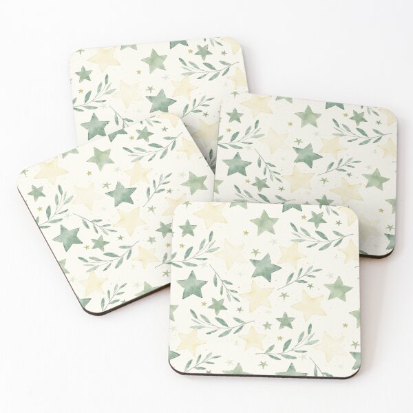 Item preview, Watercolour Star Seamless Pattern | Celestial Botanical Digital Paper | Sage Green and Cream Star Repeat  | Nursery Fabric Design | Whimsical Background designed and sold by mistywoodstudio.