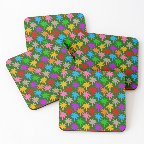 Item preview, Colorful Rainbow Palm Trees Design - Green  designed and sold by PatternTitan.