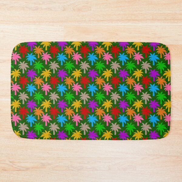 Item preview, Colorful Rainbow Palm Trees Design - Green  designed and sold by PatternTitan.