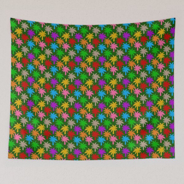 Item preview, Colorful Rainbow Palm Trees Design - Green  designed and sold by PatternTitan.