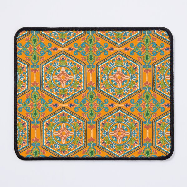 Item preview, Colorful Mediterranean Folk Art Seamless Pattern | Spanish Portuguese Tile Floral Repeat designed and sold by C.Kav.Art.