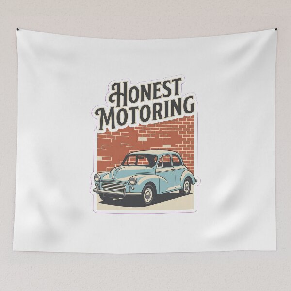 Item preview, Vintage Morris Minor Honest Motoring Retro Classic Car Graphic designed and sold by EKHOAISTORE.